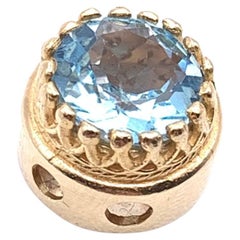 14 Karat Aquamarine Bracelet Slider