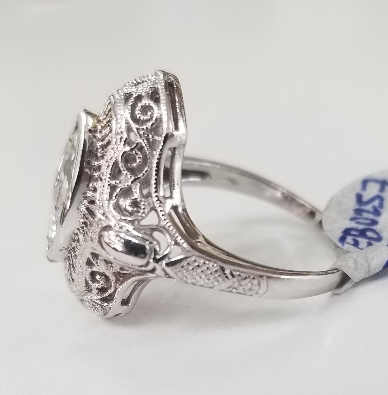 marquise filigree ring