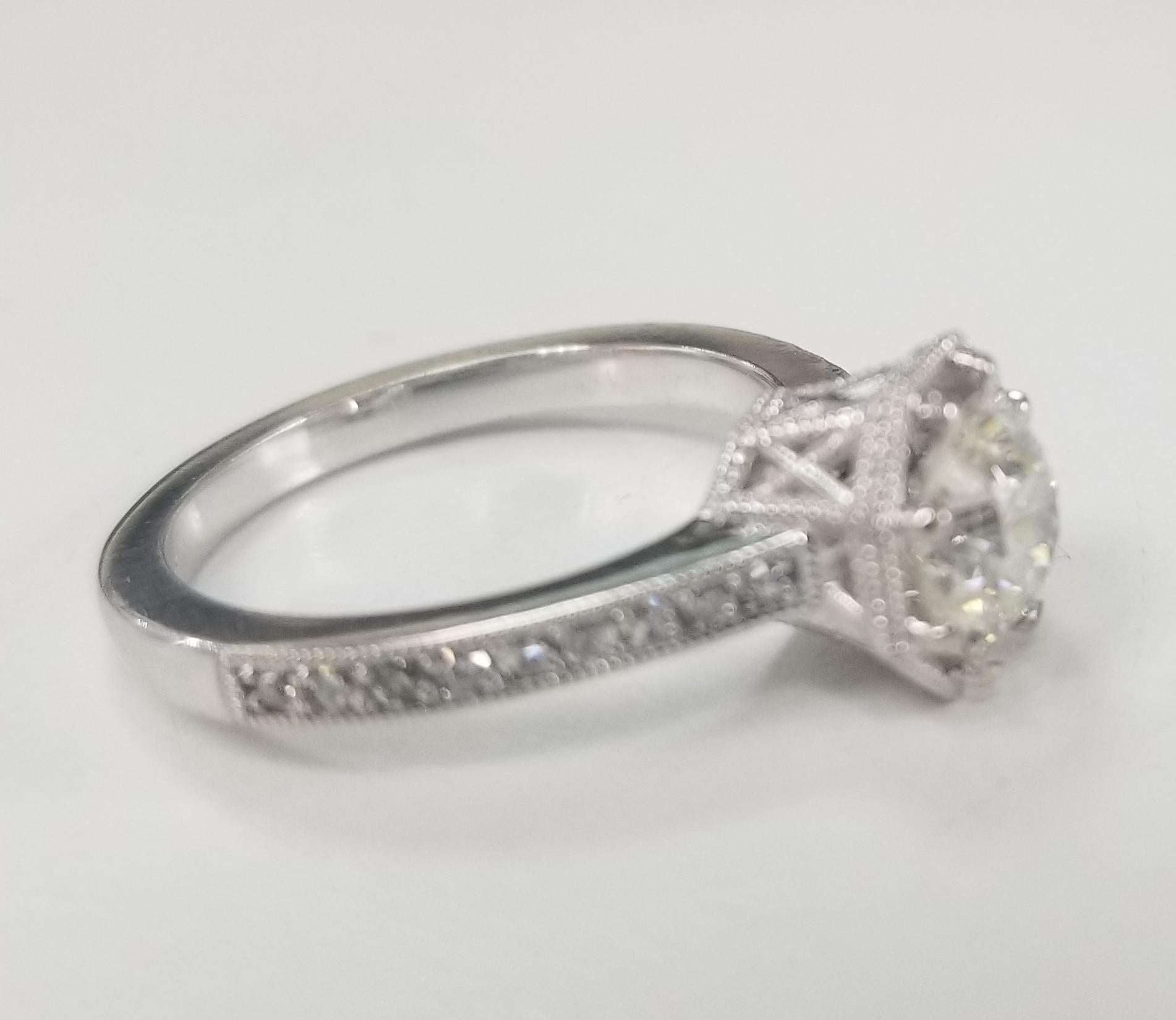  The ring has an engraving inside its shank with 18 single cut diamonds weighing .25pts.,. It has a current ring size of 6.75 US that can be resized for free. 

*Motivated to Sell – Please make a Fair Offer*

Specifications:
    main stone: