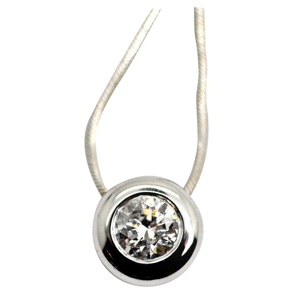 14 Karat Bezel Diamond Pendant .63pts