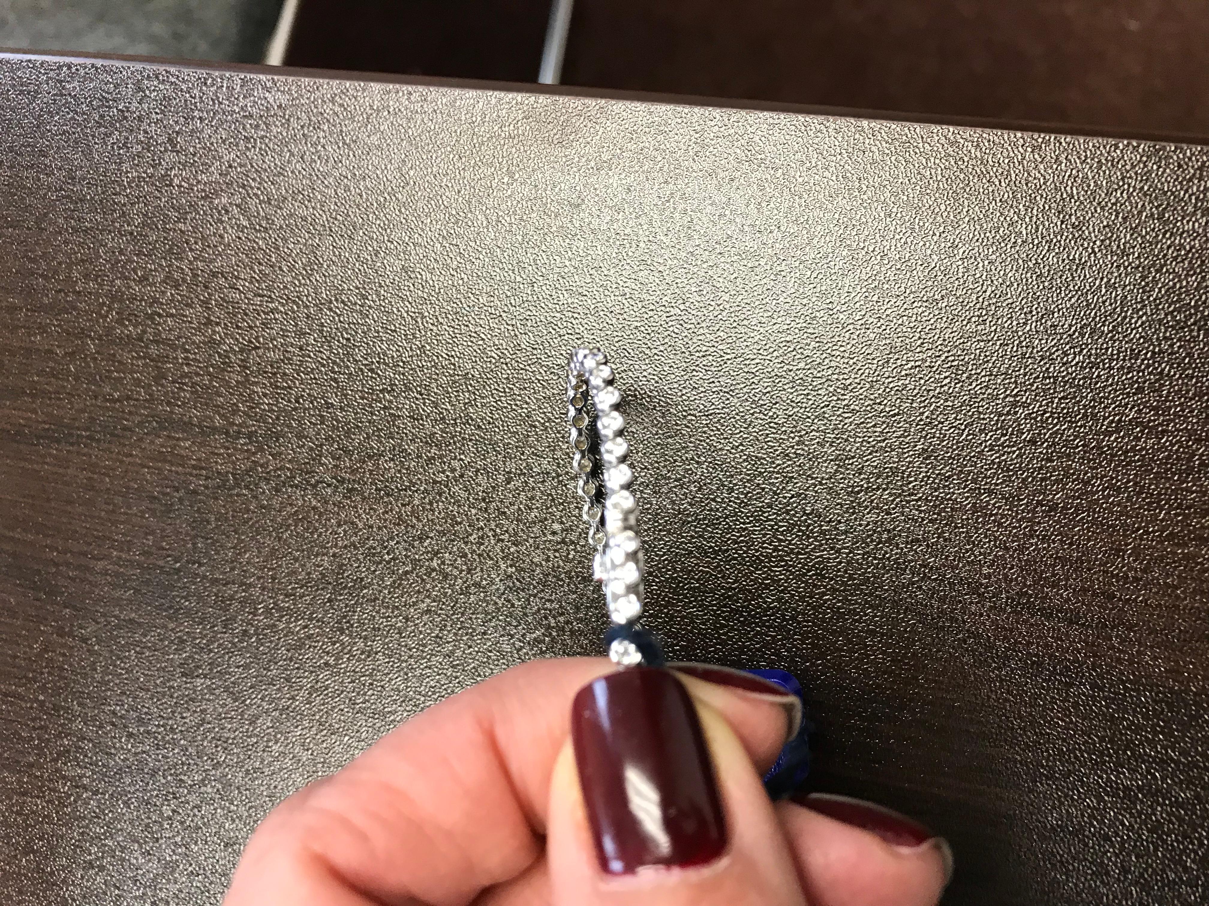 14 Karat Bezel Set Tennis Bracelet For Sale 1