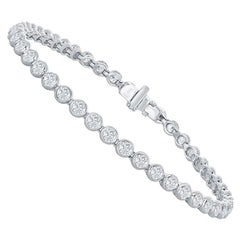 14 Karat Bezel Set Tennis Bracelet