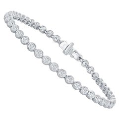 14 Karat Bezel Set Tennis Bracelet