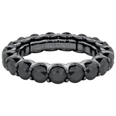14 Karat Black Gold Diamond Eternal Fit Eternity Band Features 4.91 Carat 14 Karat Black Gold Diamond Eternal Fit Eternity Band Features 4.91 Carat