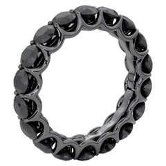 14 Karat Black Gold Diamond Eternal Fit Eternity Band Features 5.27 Carat 14 Karat Black Gold Diamond Eternal Fit Eternity Band Features 5.27 Carat