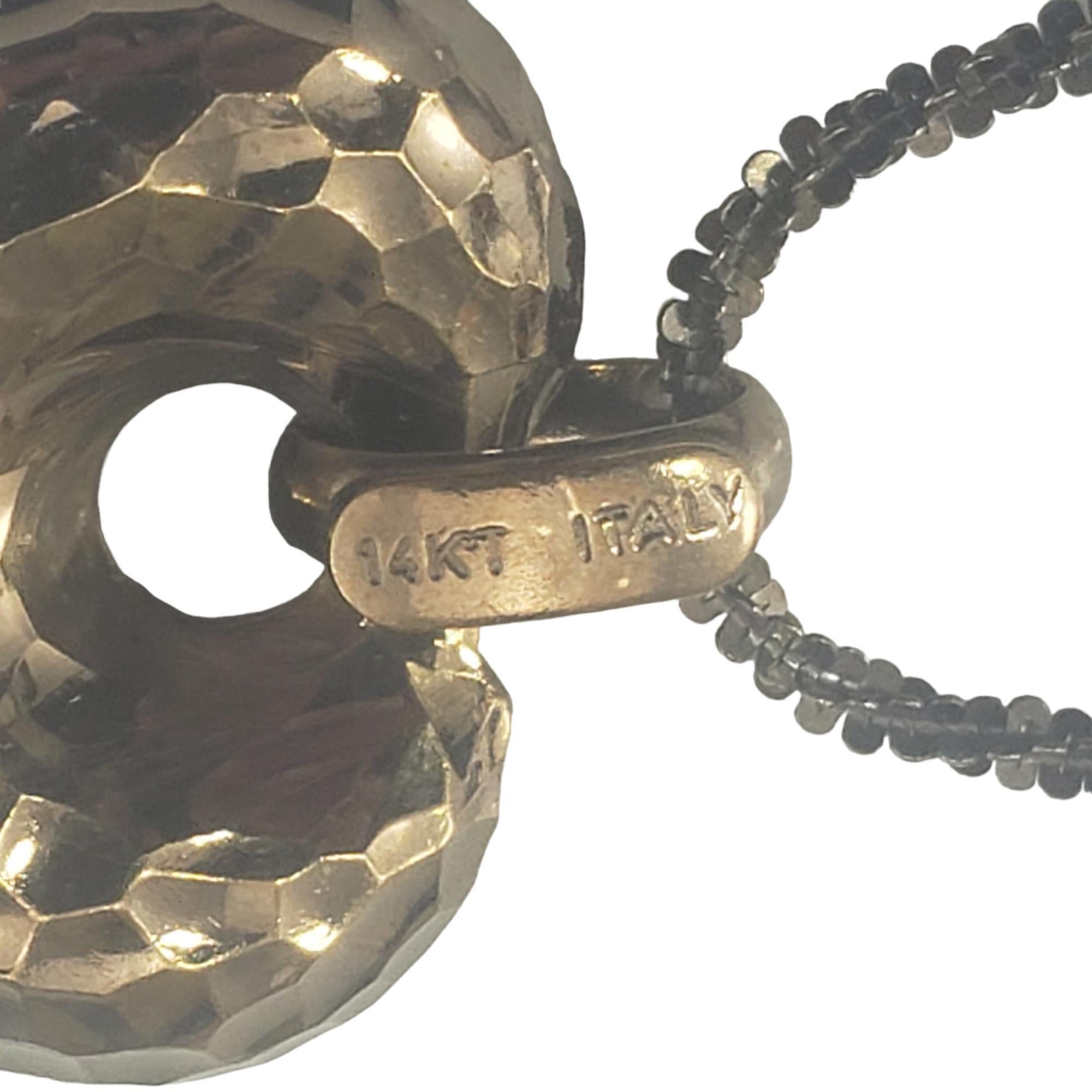 14 Karat Black Gold Heart Pendant Necklace #16779 For Sale 3