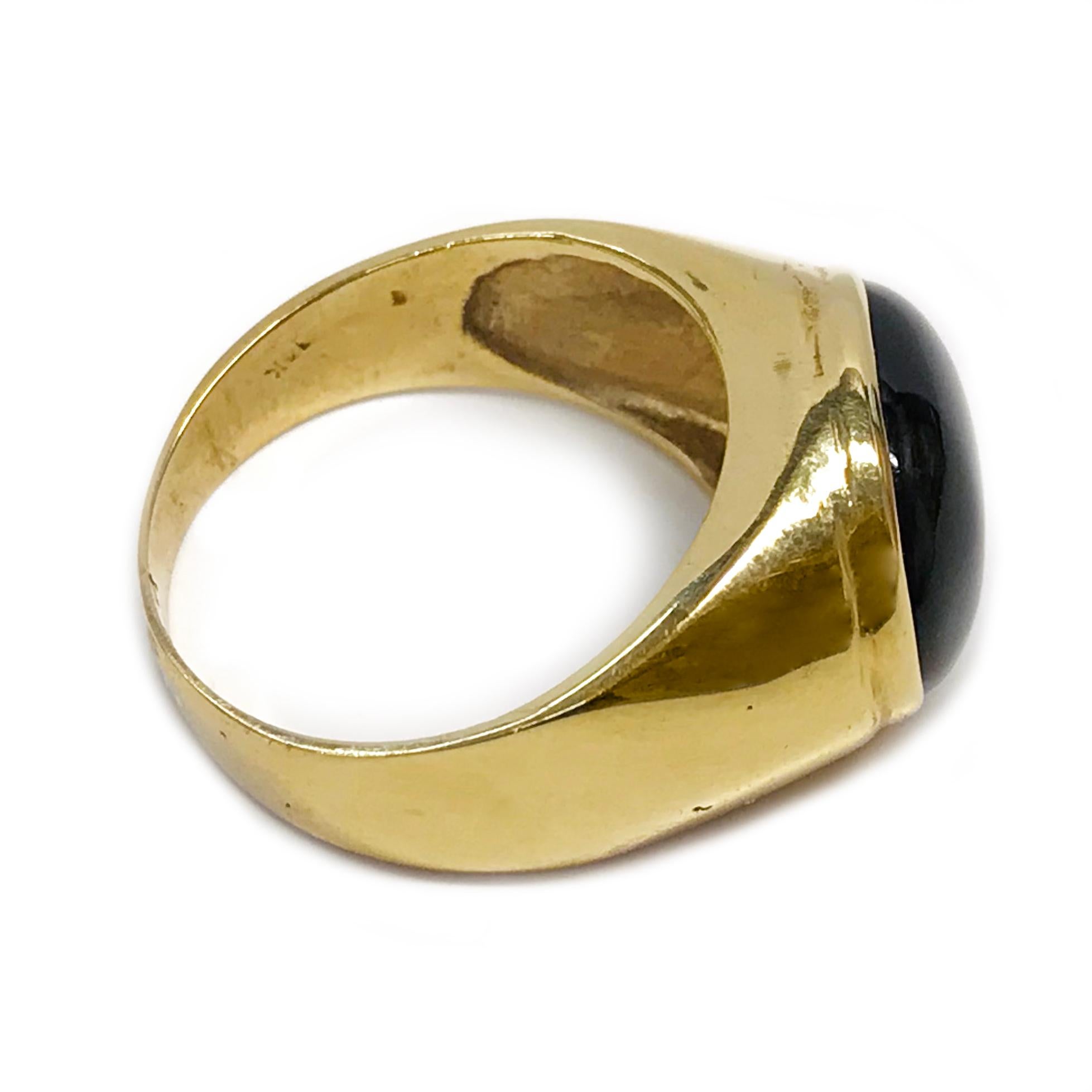 14 karat gold black onyx ring