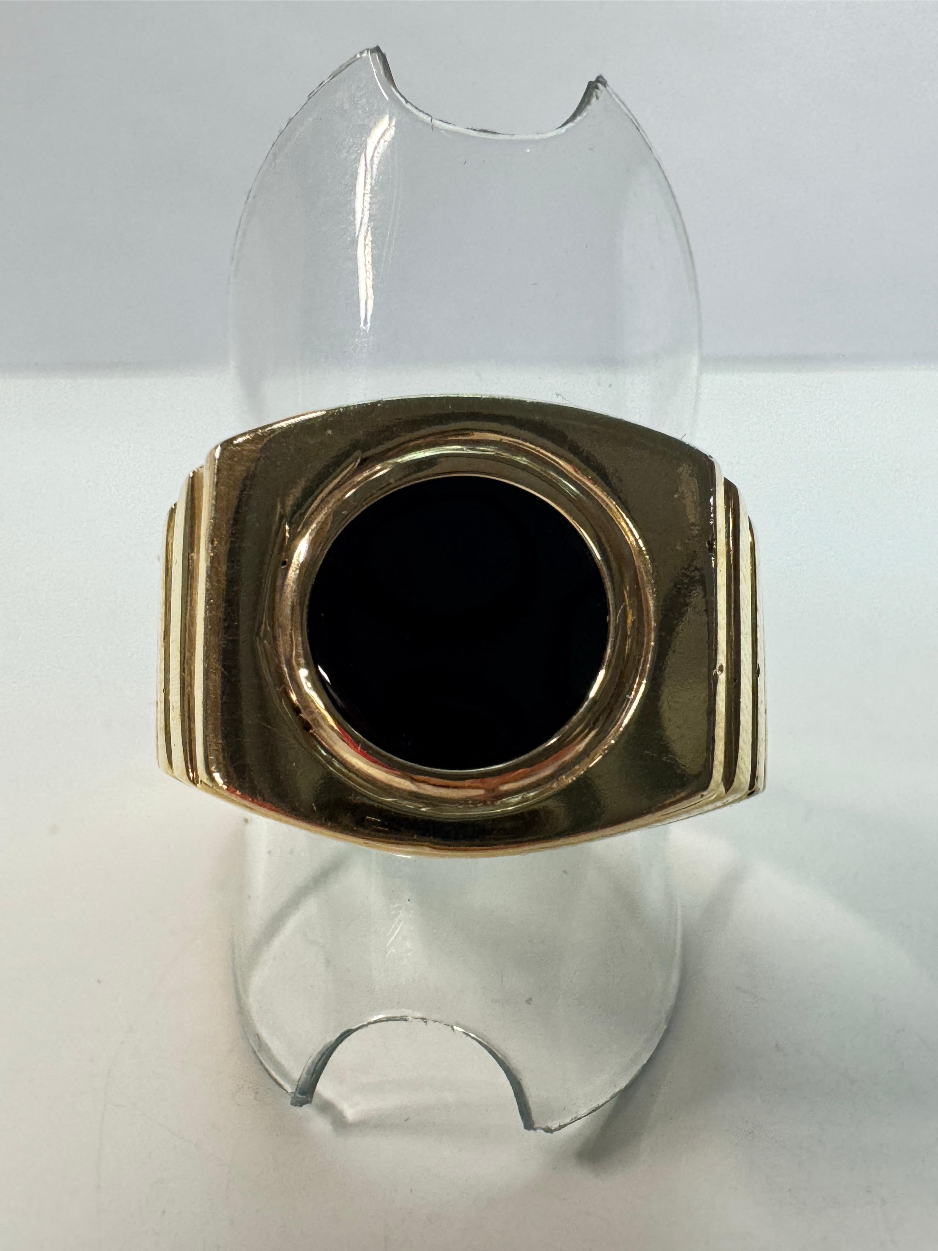 gold ring with black onyx