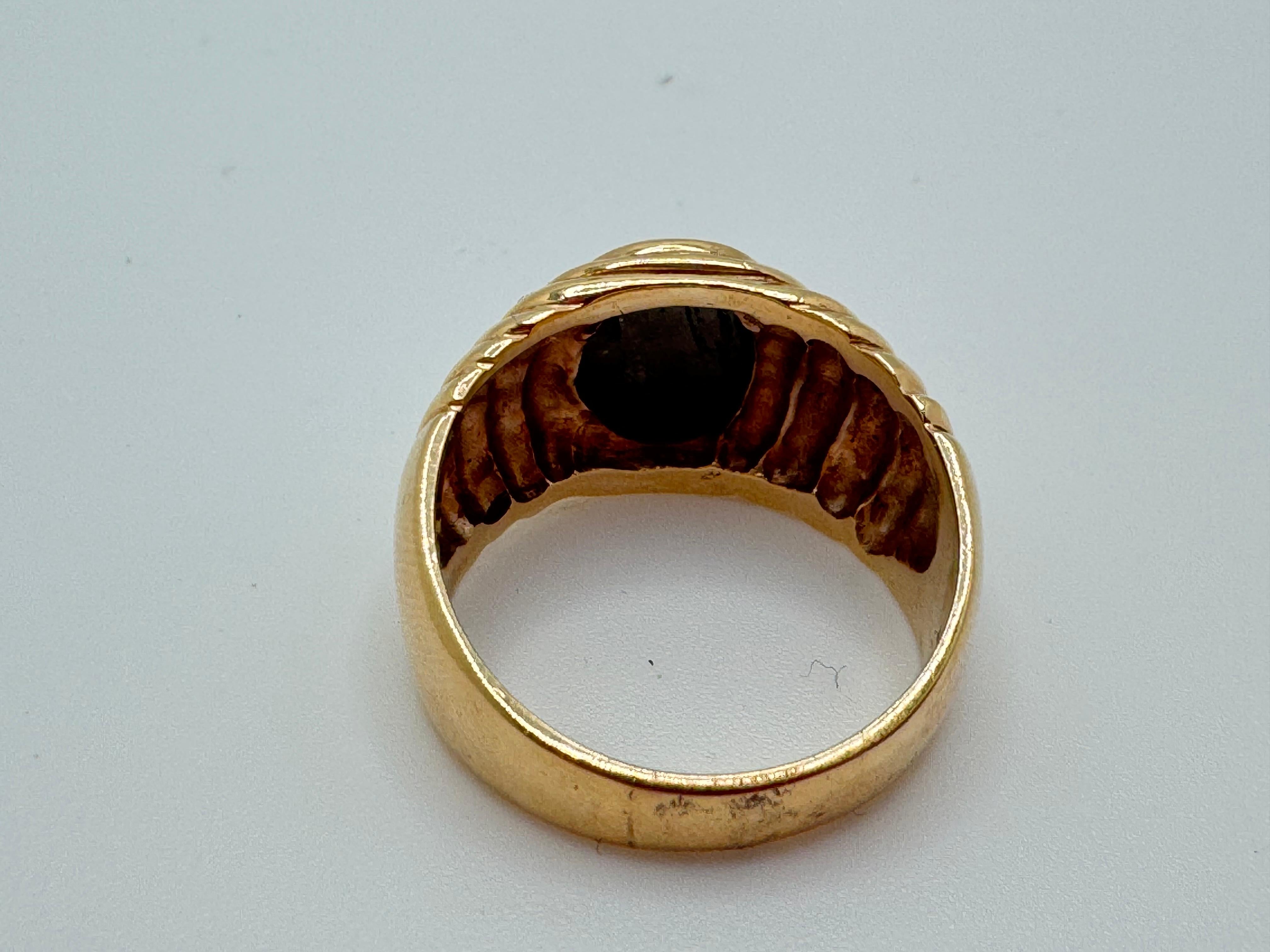 Femenino o masculino Anillo Zafiro Estrella Negro 14 Kilates en venta