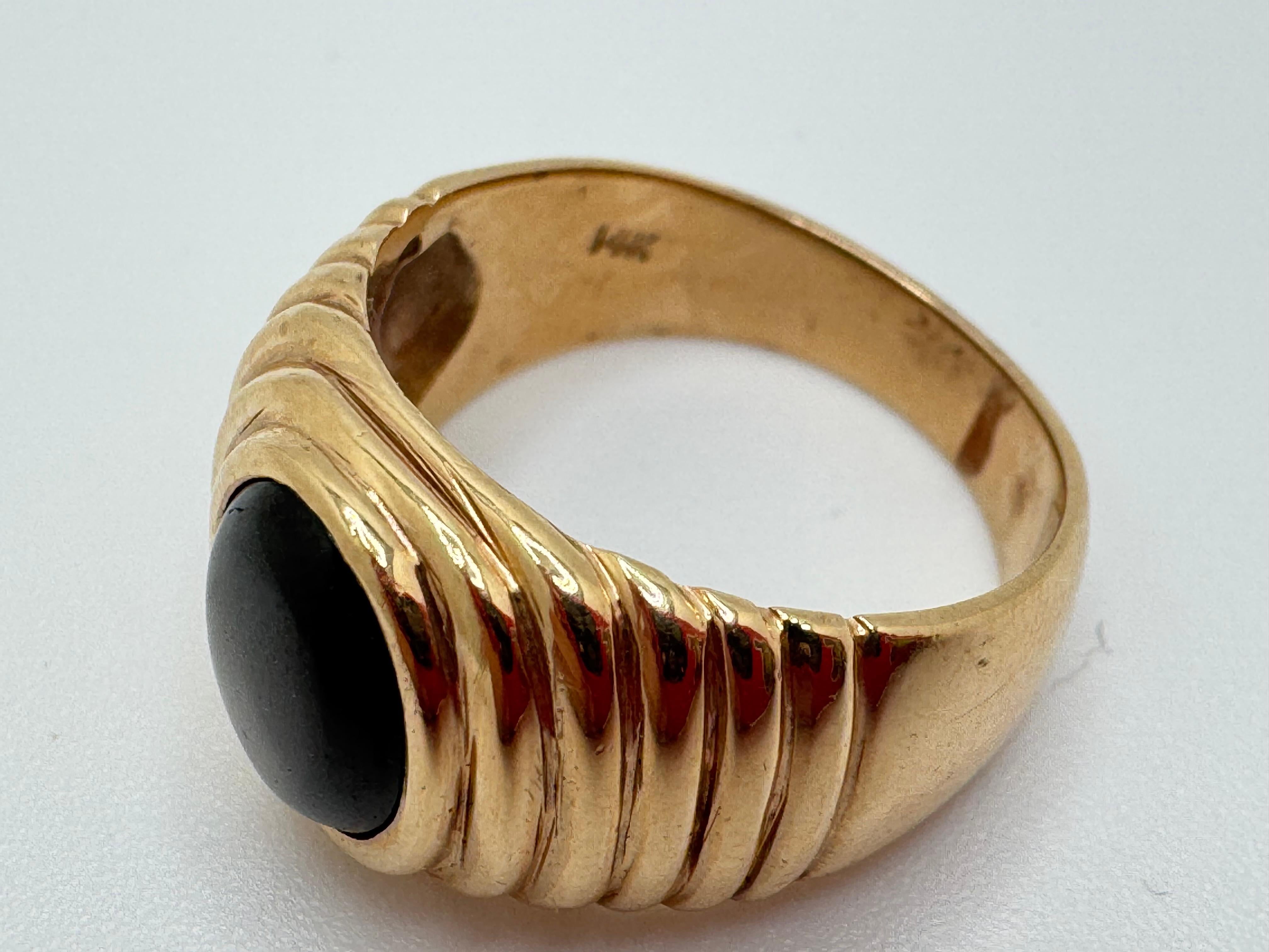 Anillo Zafiro Estrella Negro 14 Kilates en venta 2