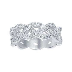 Anello con diamante intrecciato 14 carati