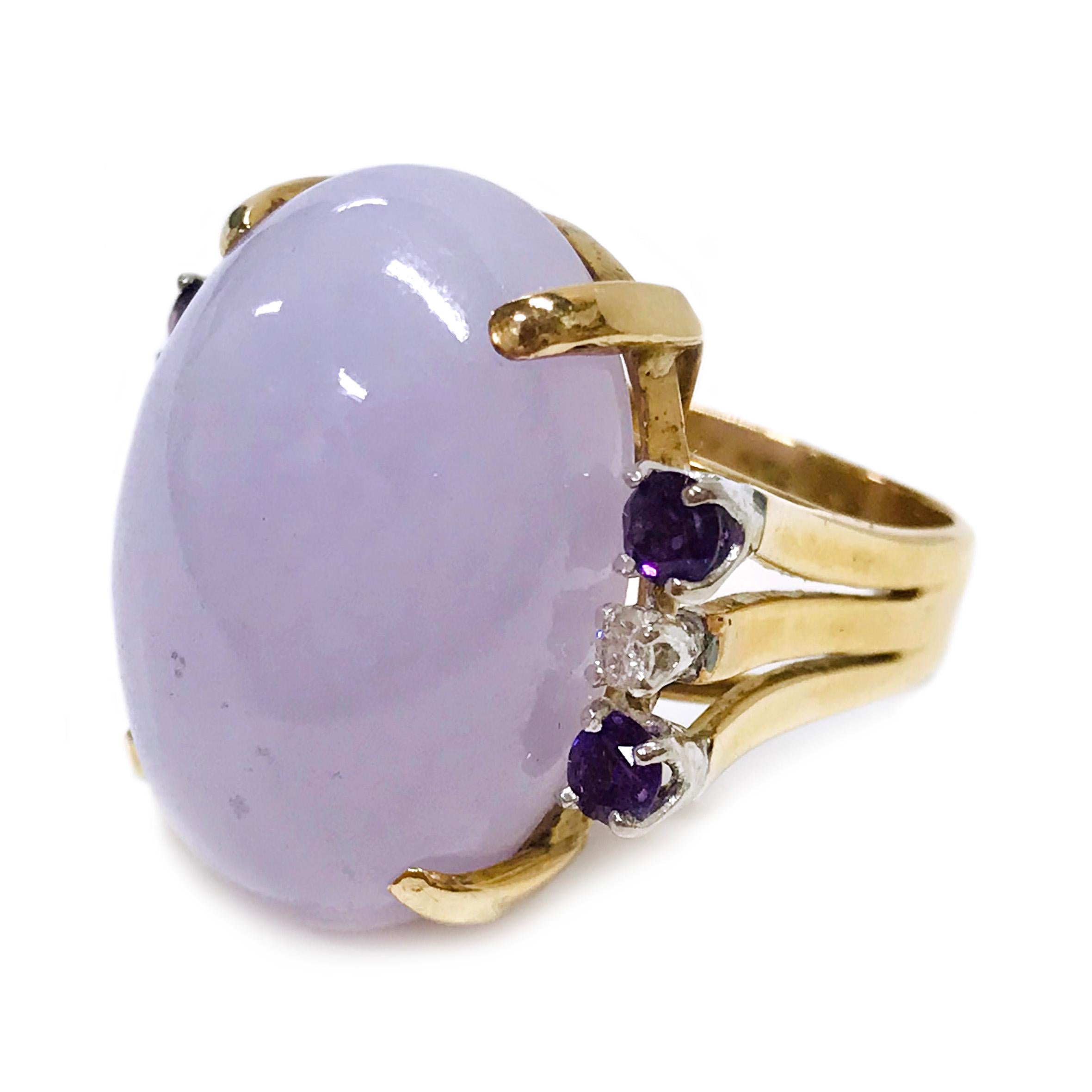 yellow gold chalcedony ring