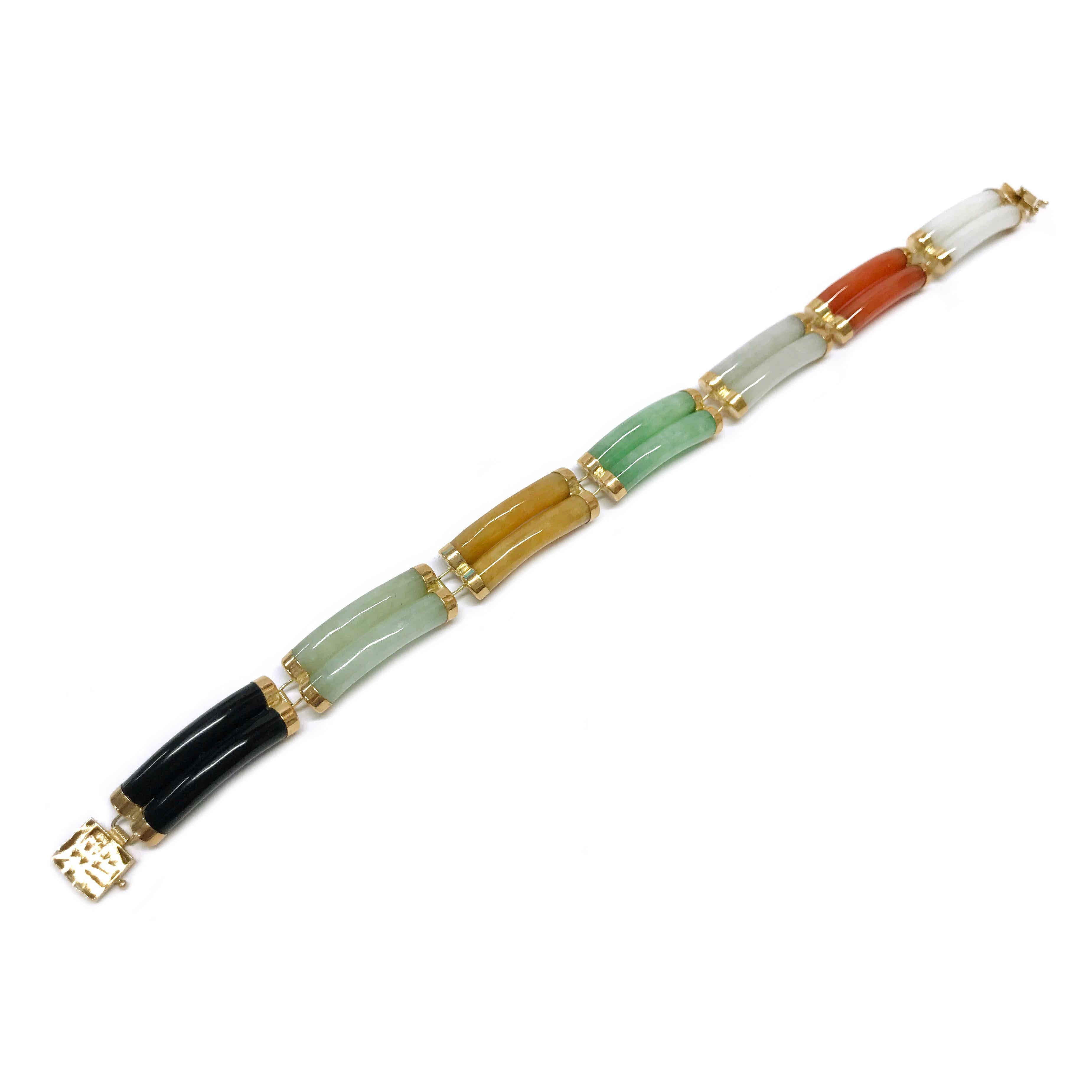 multi color jade bracelet