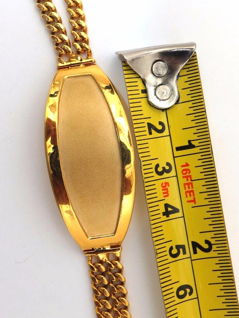14 Karat Classic Medical ID Tag Bracelet Dual Chain For Sale at 1stDibs