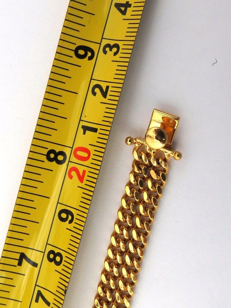 14 Karat Classic Medical ID Tag Bracelet Dual Chain For Sale at 1stDibs