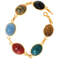 14 Karat Classic Scarab Bracelet