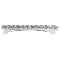 14 Karat Diamond Bar Ring White Gold 0.20 Carat