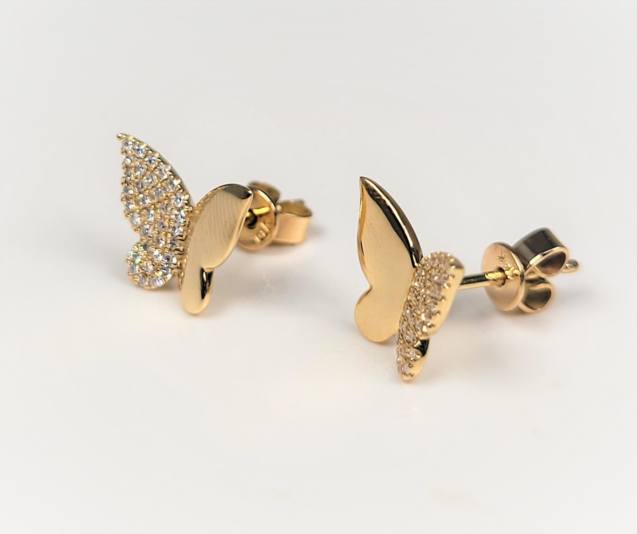 butterfly shaped earrings