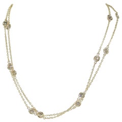 14 Karat Diamond by The Yard Necklace Yellow Gold DBTY 5.70 Carat