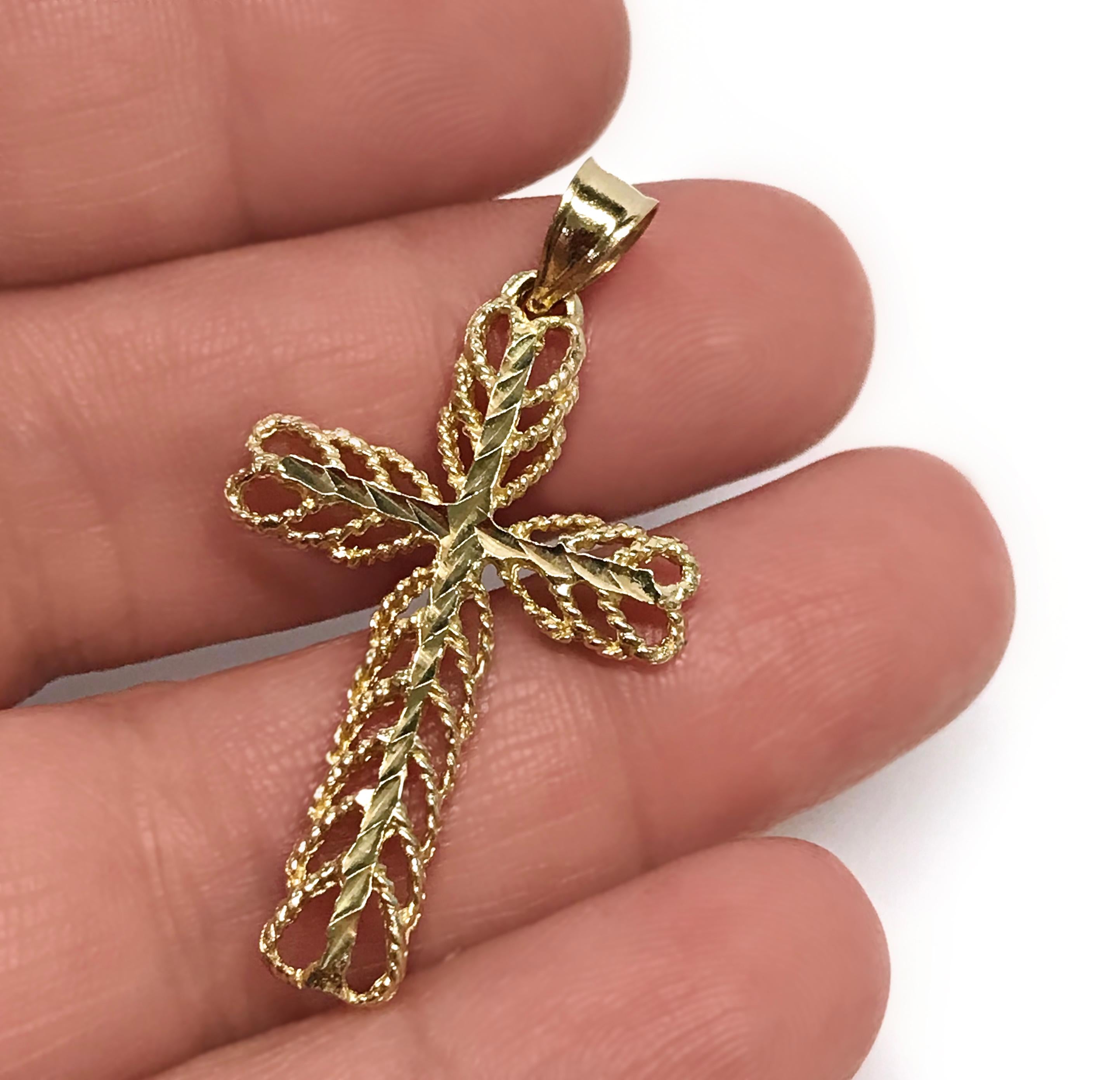 mens silver cross pendant