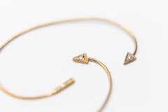 14 Karat Diamond Ear Cuff Yellow Gold Featuring 0.05 of Round Brilliant Diamonds