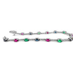 14 Karat Diamond , Emerald, Rubi, Sapphire Ladies Bracelet