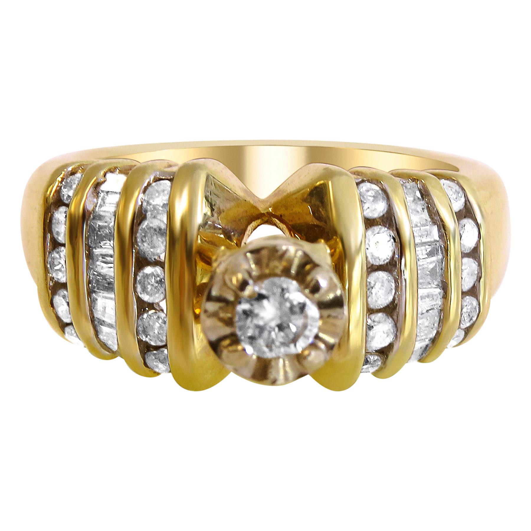 14 Karat Diamond Engagement Ladies Ring