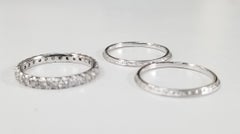 14 Karat Diamond Eternity Ring with Hand Engraved Rings