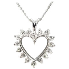 14 Karat Diamond Heart Pendant .25pts.