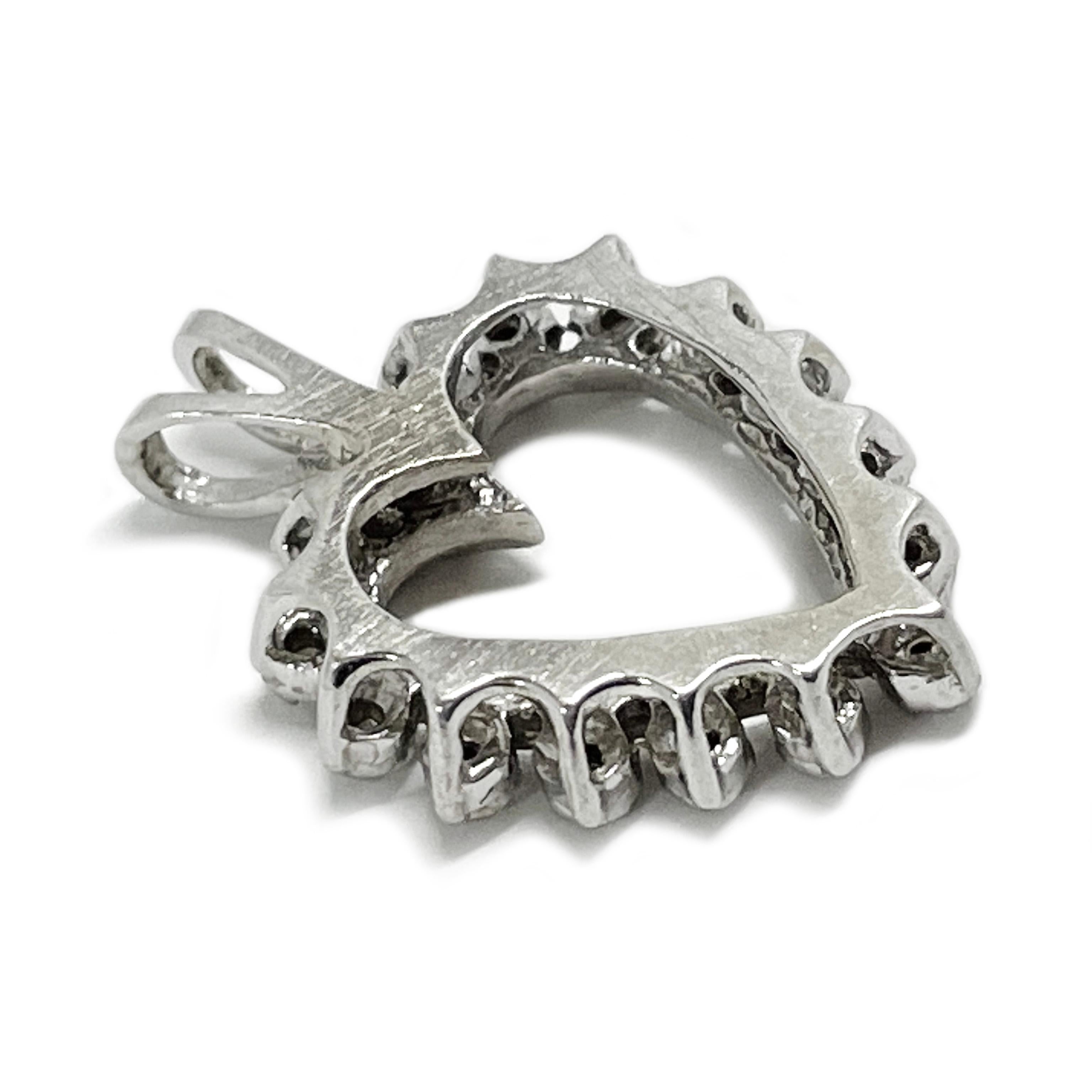 14 Karat Diamant-Herz-Anhänger für Damen oder Herren