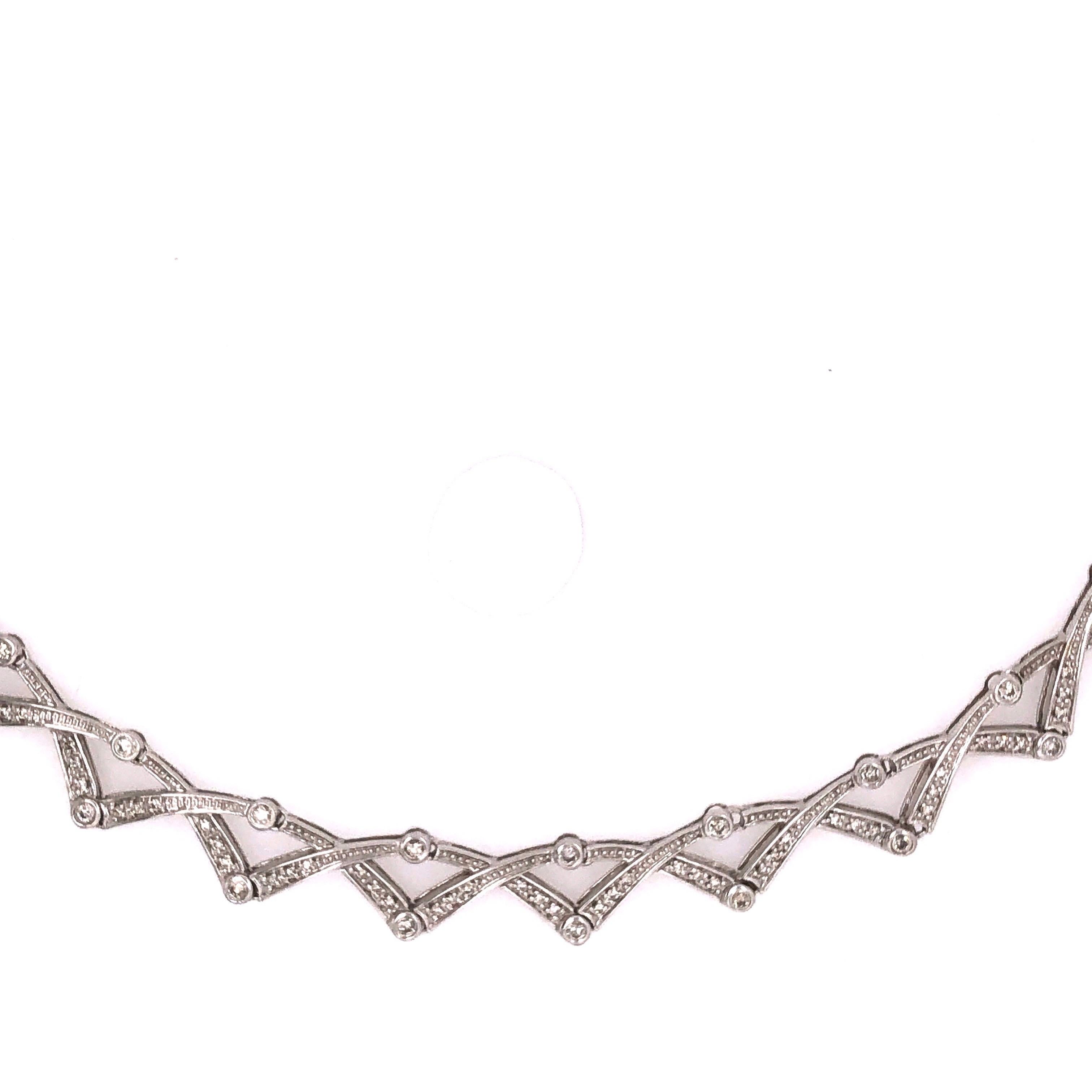 14 Karat Diamond Necklace 27.1 Grams Weight For Sale 1