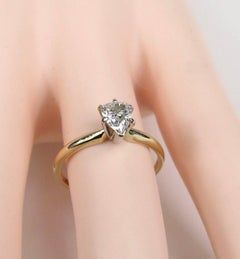 14 Karat Diamond Pear Shaped Engagement Ring