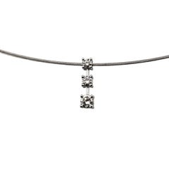 14 Karat Diamond Pendant Cable Wire Necklace