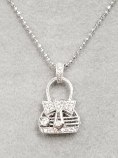 14 Karat Diamond "Purse" Pendant