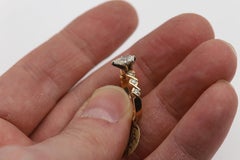 14 Karat Diamond Ring Pear shape Natural Diamond Vintage diamond engagement ring