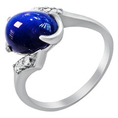 14 Karat Diamond Star Sapphire Ring