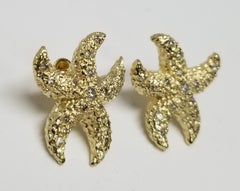 14 Karat Diamond "Starfish" Earrings