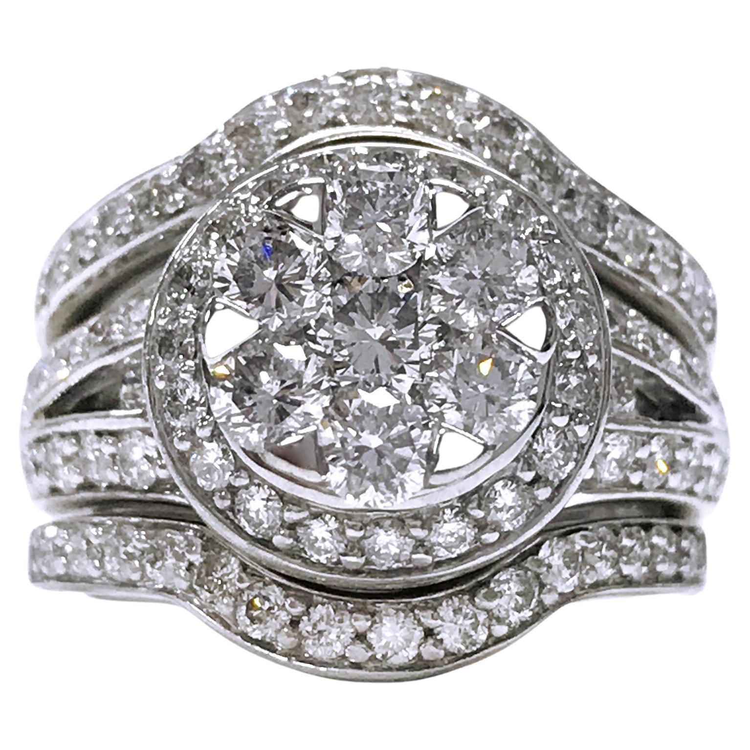 14 Karat Diamond Triple Ring Set