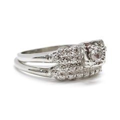 14 Karat Diamond Wedding Set Rings