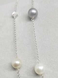 14 Karat "Diamonds and Pearls by the Yard" Necklace