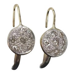 14 Karat Tropfen-Diamant-Cluster-Ohrringe
