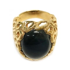 Yellow Gold Dyed Tiger's Eye Ring