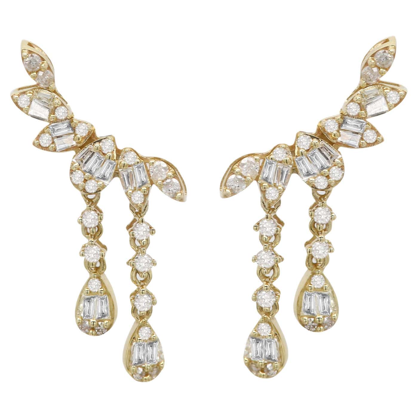 14 Karat Ear Climber Diamond Earrings Gold Wrap Climber Earrings At 1stDibs 14-karat-ear-climber-diamond-earrings-gold-wrap-climber-earrings-at-1stdibs