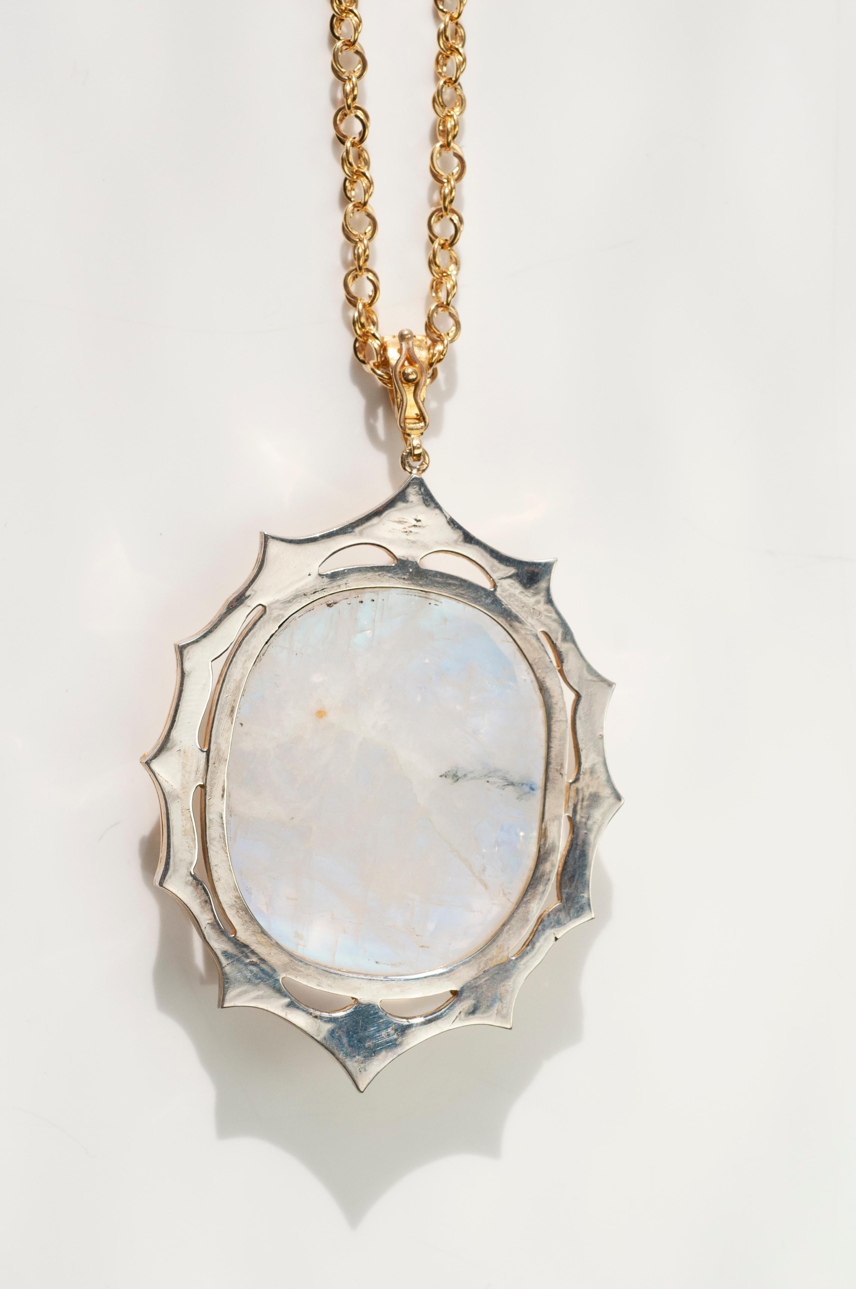 moonstone drop necklace