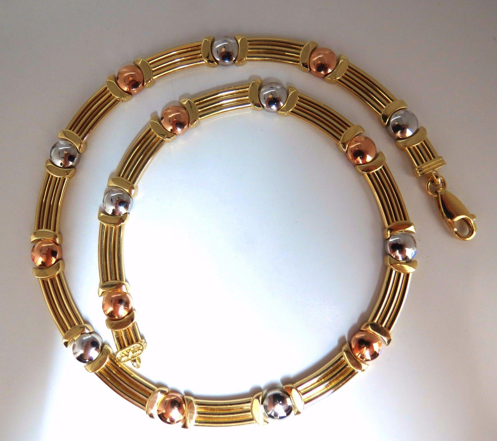 14 Karat Floating Bearing Necklace In New Condition In New York, NY