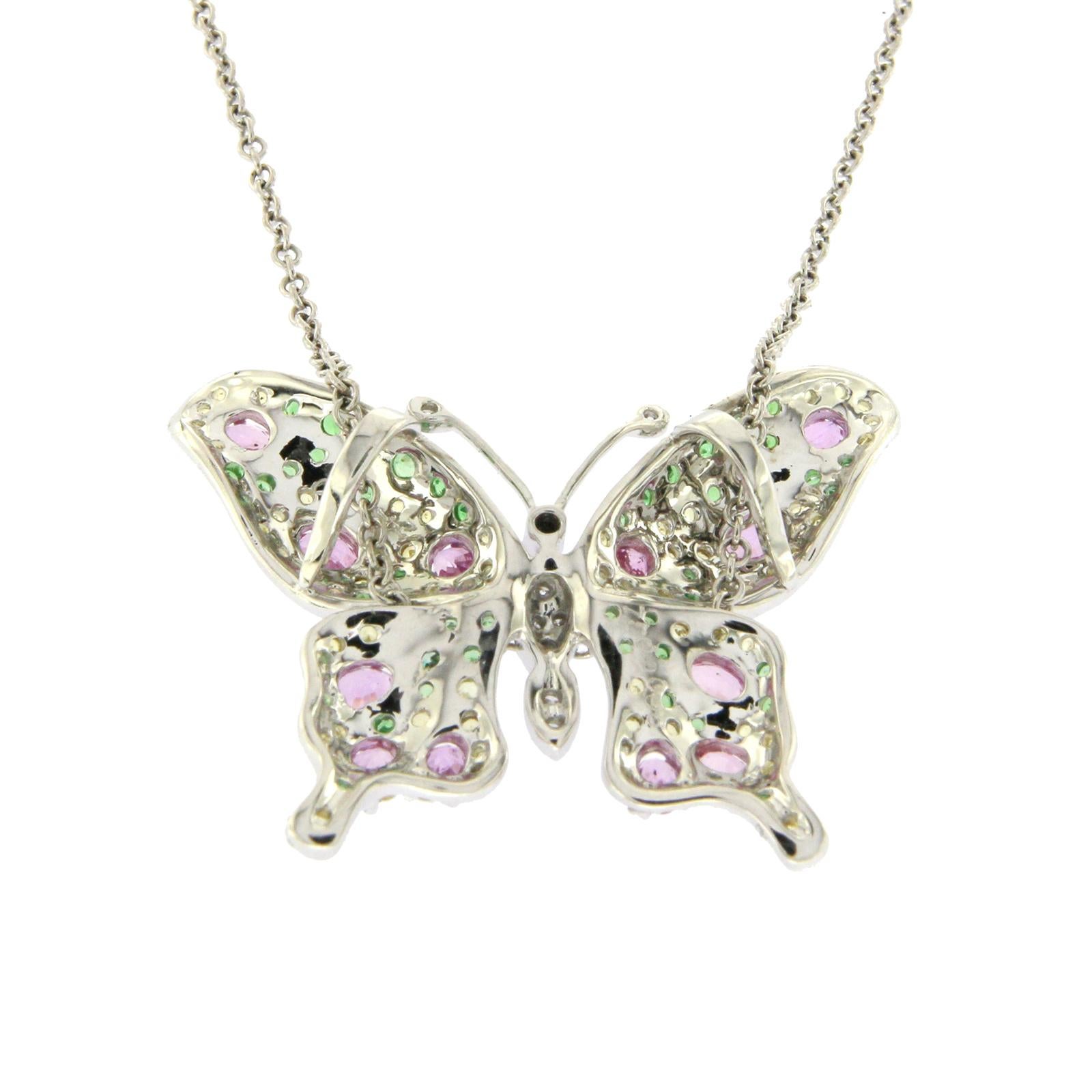 multi butterfly necklace