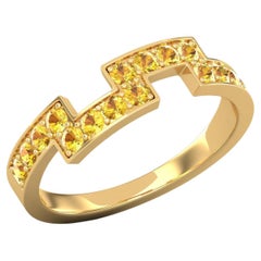 14 Karat Gold Sapphire Ring / September Birthstone Ring Band / Ring for Her