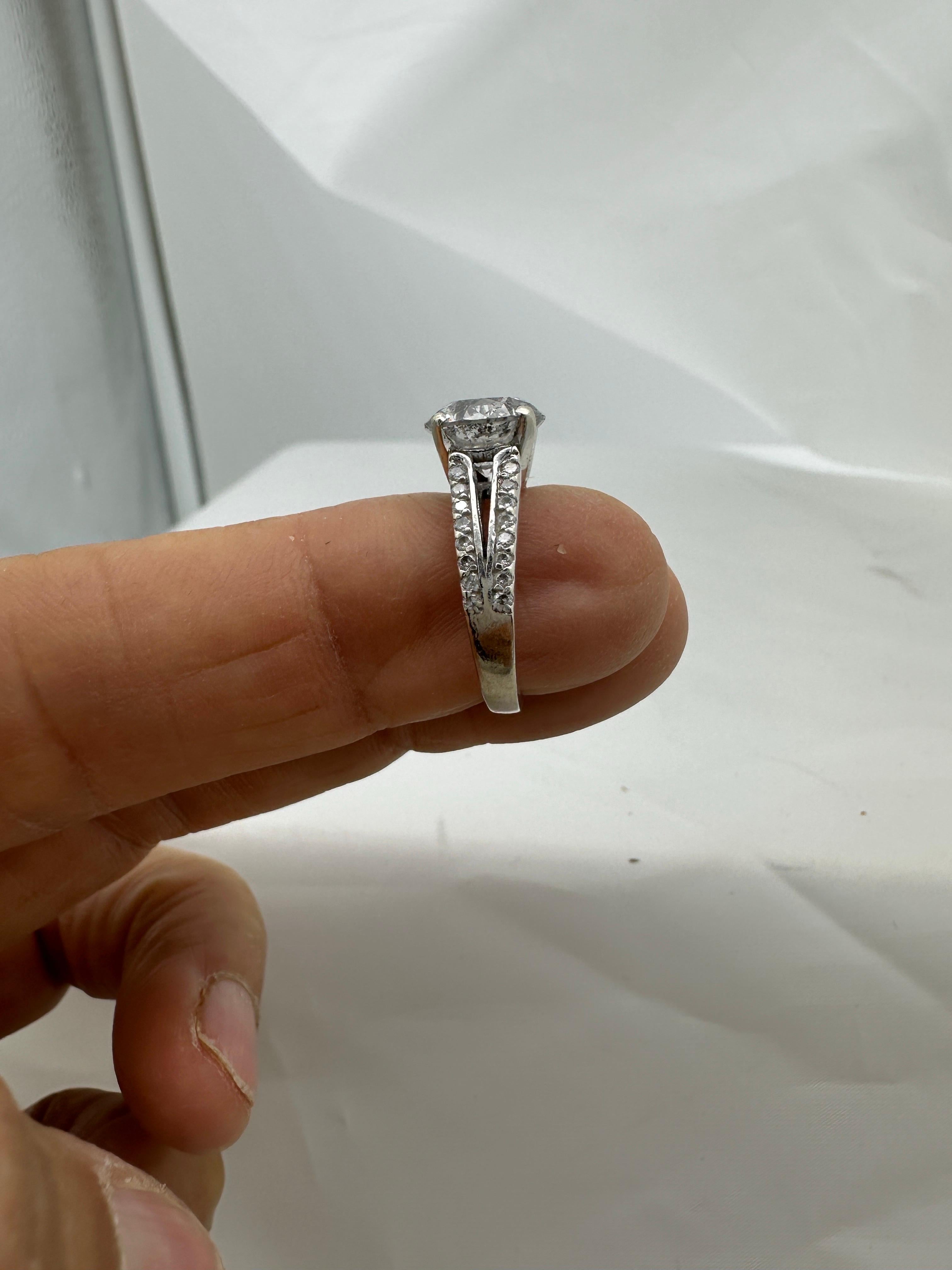 Anello di fidanzamento solitario in oro 14 carati da 2,95 carati con diamante rotondo 3,31ctw in vendita 7