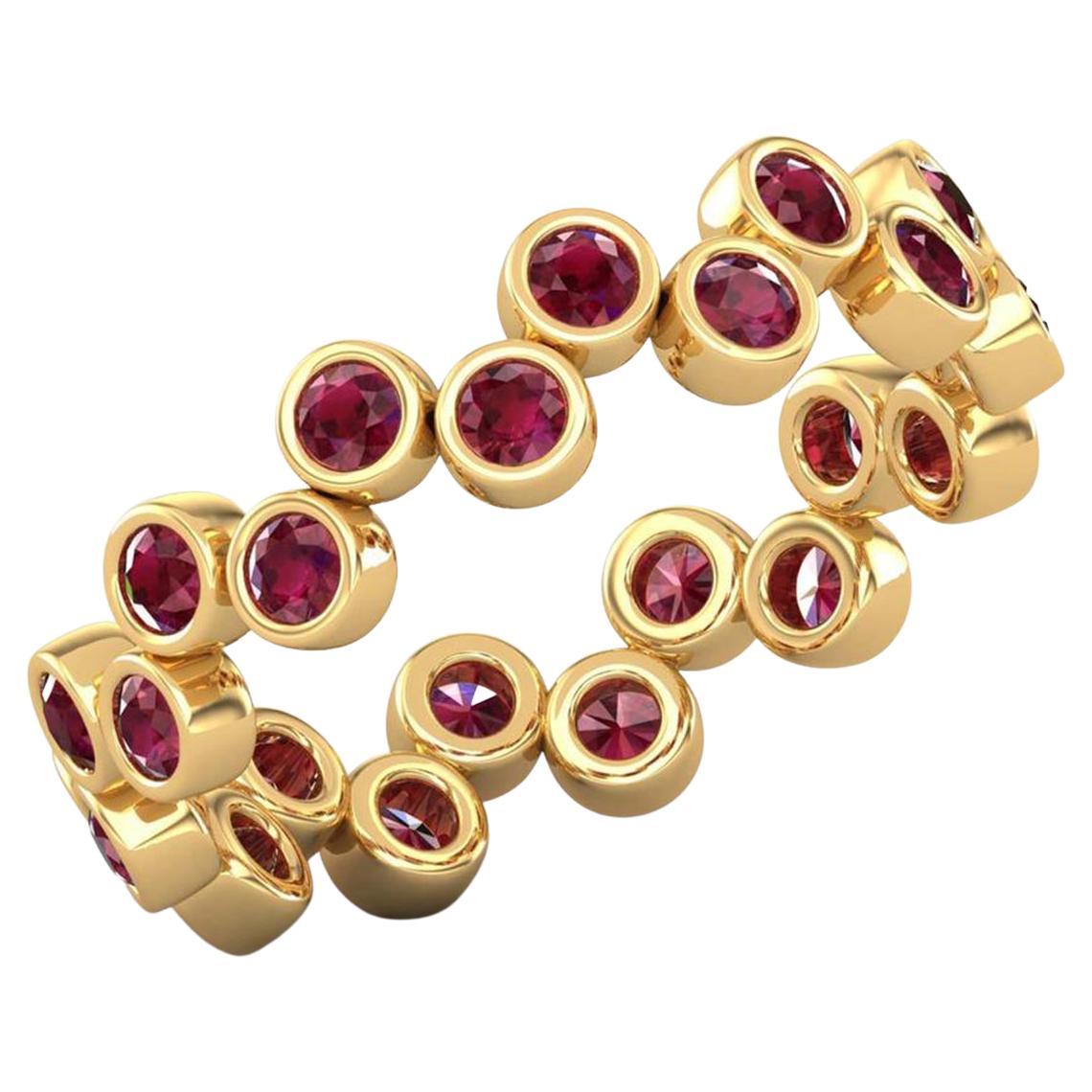 14 Karat Gold Round Cut Ruby Ring / Gold Engagement Ring / Ring for Her For Sale