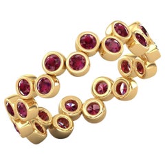 14 Karat Gold Round Cut Ruby Ring / Gold Engagement Ring / Ring for Her